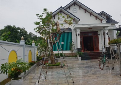 Công trình nhà vườn mái thái 1 tầng gia đình anh Vinh thị trấn Nông Cống,Thanh Hoá 